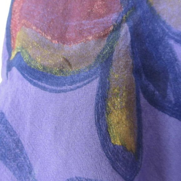 Shiva Fashions Purple Butterfly Tunic Length Tank Top Size Med/Large - Picture 4 of 8